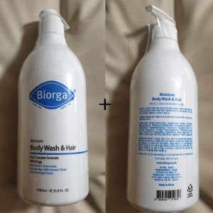 1+1 바이오가 모이스춰 바디워시&헤어 대용량 1000ml