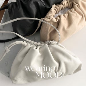 레더 쉘백 스트링 미니 토트백 크로스백 염소가죽 스웨이드 만두백 (3c)