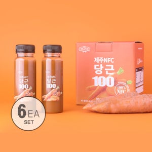 [소비기한 26-07-11] 올리온 제주깜놀 100% 당근쥬스 180ml 6개 당근 착즙 구좌 당근 과채주스