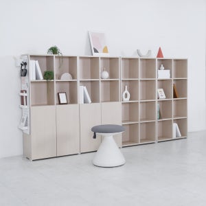 심플즈 H 홈오피스 4단장 수납장 거실장 서재책장 다용도 사무실책장