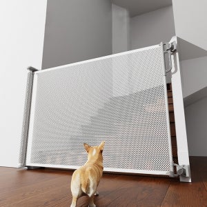 메쉬 롤스크린 안전문 슬라이드 펜스 울타리 강아지 고양이 칸막이 가림막 140cm