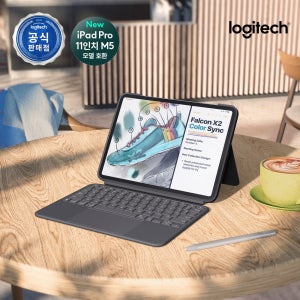 [럭키카드 증정] 로지텍코리아 Combo Touch iPad Pro 11인치 M4, M5용 키보드 케이스