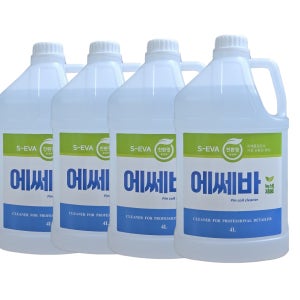친환경 에어컨청소세제 에쎄바4L X 4개 S-EVA 알루미늄핀세척제 에바크리너 에세바