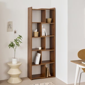 엘제이 월드 5단 700 확장형 파티션 원목 책장