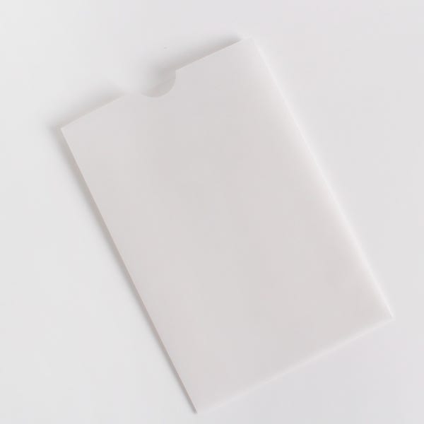 세로형 뚜껑없는 슬리브 홀더 반투명 트레싱지 135g 엽서 청첩장 봉투 158x108mm