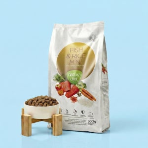 피쉬앤라이스 미니 500g 하이포알러제닉 연어 사료 샘플 눈물 피부 나투라다이어트