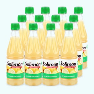 솔리몬 스퀴즈드 레몬즙 500ml 12병 NFC 비농축 착즙 레몬주스 원액