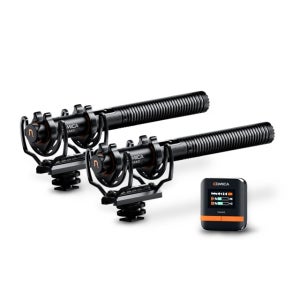 코미카 VM40 지향성 2채널 샷건 무선마이크 콤보 카메라 스마트폰 겸용