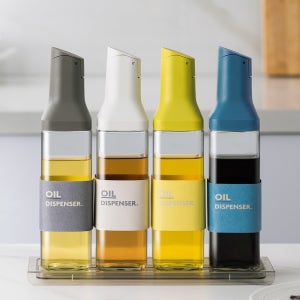 마치 자동개폐 유리 오일병 소스통 기름병 간장병 양념 500ml