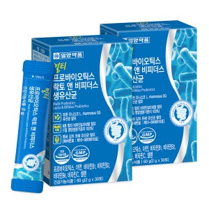 [N배송][누적155만] 일양약품 프로바이오틱스 락토바실러스 비피더스 생 유산균 마이크로바이옴 30포, 2개