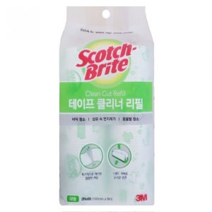 올드림 3M 간편 청소 정리 스카치브라이트 스카치 클린컷 롱핸들 돌돌이 테이프 클리너 리필 대형 2개입 160mmX8m