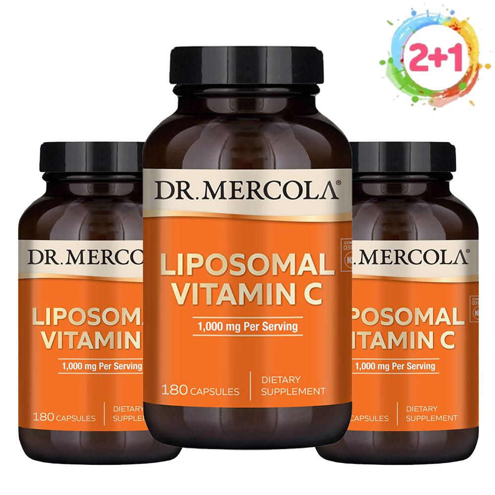 닥터 메르콜라 리포조말 <b>비타민C</b> 1000mg 180캡슐, 3개