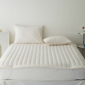 유트러스 고정밴드 항균 미끄럼방지 고무밴딩 사계절 부드러운 슈퍼싱글 침대패드 SS