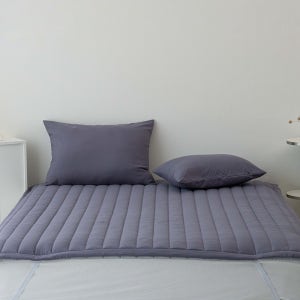 유트러스 고정밴드 항균 미끄럼방지 고무밴딩 사계절 부드러운 슈퍼싱글 침대패드 차콜 SS