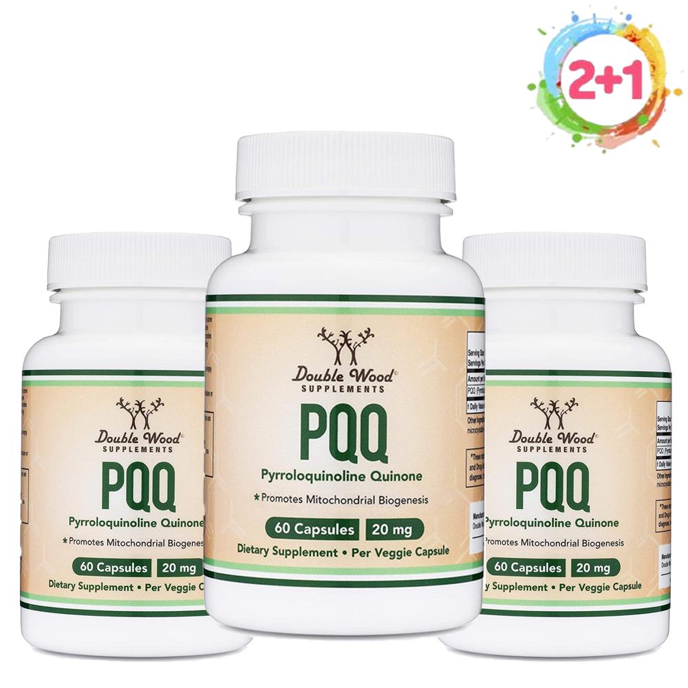 2+1 더블우드 피큐큐 <b>PQQ</b> 20mg <b>피롤로퀴놀린 퀴논</b> 60캡슐