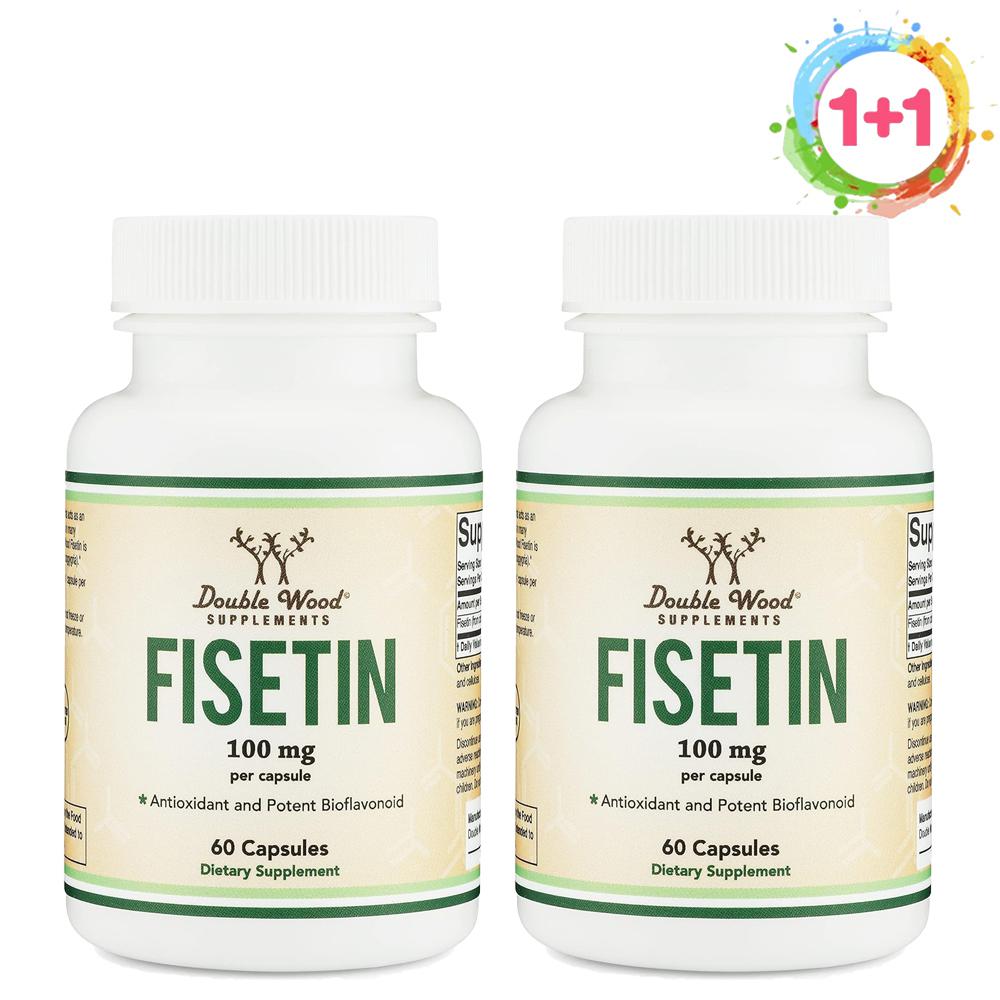 1+1 더블우드 <b>피세틴 100</b>mg 60 캡슐