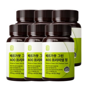 4+2 베르가못 폴리페놀 추출물 이탈리아 베르가뭇 식약처 HACCP 60정, 6개
