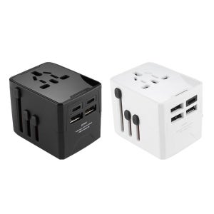 한국형 세계 여행용 멀티탭 어댑터 샤오미 콘덴서 3USB-A+1Type-C 돼지코 변환 플러그 H328-O