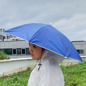 머리에쓰는우산 우산모자 매는우산 미니 양산