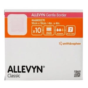 스미스앤드네퓨 알레빈 젠틀보더 10cmx10cm 두꺼운 실리콘 습윤 화상 드레싱밴드