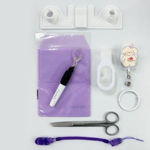 간호사 풀 패키지 널스 포켓 용품 스프링 집게줄 테이프걸이 LED램프 테이프커터기 시저가위