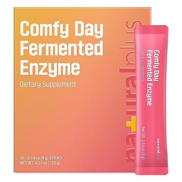 유산균 프로바이오틱 소화 <b>NATURALPLUS</b> Comfy Day 발효효소 팽만감 및 <b>가스</b> 방지 15가지 한국 곡물의 아밀라아제 프로테아제를 포함한 고효능 13가지 주요 효소 견과류