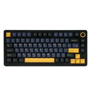 큐센 Q75 PBT 유선 무선 블루투스 기계식 키보드 블랙, 하이무바다소금넌클릭