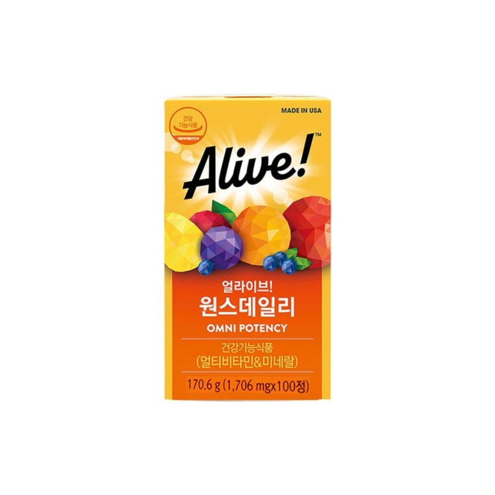 얼라이브 원스데일리 멀티비타민 1,706mg x 100정 미네랄 종합영양제