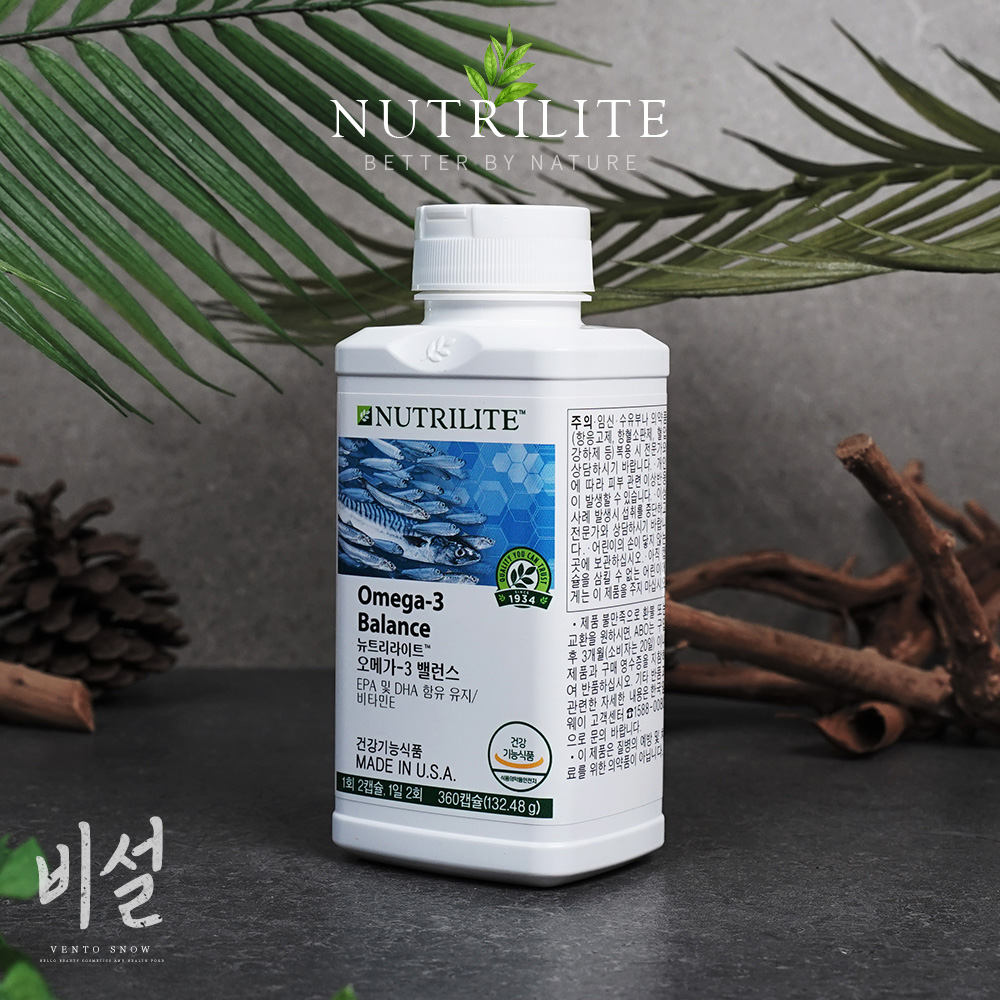 암웨이 <b>오메가</b>3 <b>밸런스</b> 뉴트리라이트 360캡슐