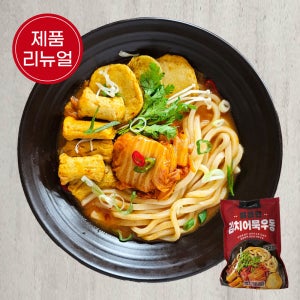 [형기네] 얼큰한 김치어묵우동 448g 10봉 김치우동 어묵우동 간편식 밀키트 캠핑요리 야식 술안주
