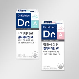 닥터에디션 닥터 멀티비타민 W+M 우먼 맨 세트 성인 남성 여성 종합 미네랄 영양제