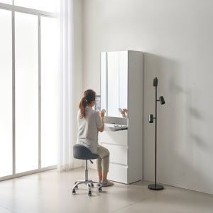 모노 월플렉스 시스템 키큰(서랍) 화장대600 수납 틈새 서랍장 전신거울 화장대