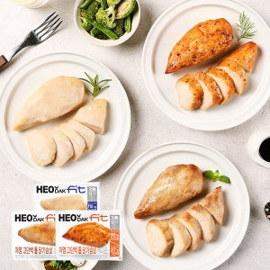 [허닭] 허닭FIT 저염 고단백 통 닭가슴살 100g 3종 10팩