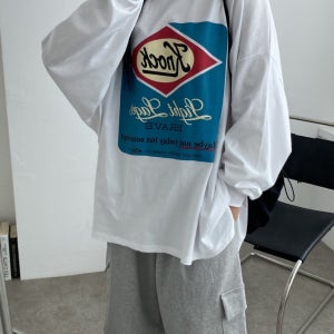 [2COLOR]썸데이 오버핏 트임 긴팔티셔츠