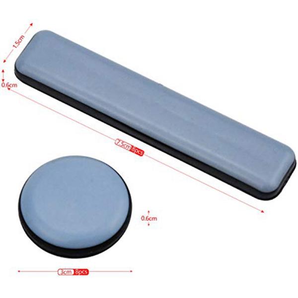 New-16 Pcs 가구 <b>글라이드</b> PTFE 슬라이더 자기 접착 <b>성</b> 세트 용 라운드 스퀘어 Easy Movers
