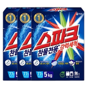 애경산업 스파크 가루형 카톤 5kg x 3개 (1box)
