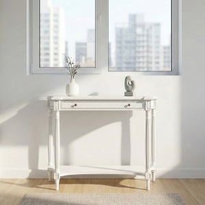 더끌리움 프렌치 엔틱 화이트 콘솔 테이블 현관 인테리어 가구