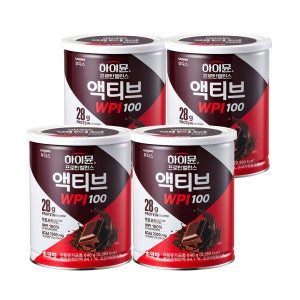 하이뮨 프로틴 밸런스 액티브 WPI 100 초코맛, 640g, 4개