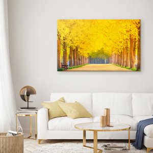 풍경 사진 액자 황금 산책 길 거실 사무실 인테리어 그림 소형6호 40.9x24.2cm