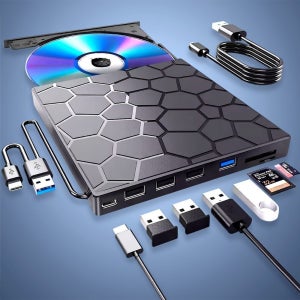 노트북용 외장 CD DVD 드라이브 플레이어 8 in 1 USB 3.0 초슬림 휴대용