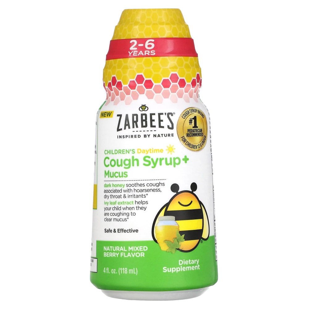 Zarbees 칠드런스 데이타임 <b>코프 시럽</b> 뮤커스 혼합 베리 118ml <b>4</b> fl oz
