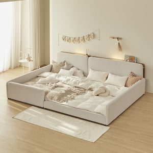 홈앤힐 아루 트윈 저상형 패밀리 침대 프레임 (SS+K)