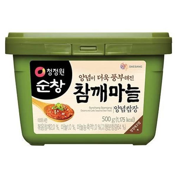 청정원 참깨마늘쌈장 황금 레시피 500g 고기 쌈 샐러드 여행용 쌈장