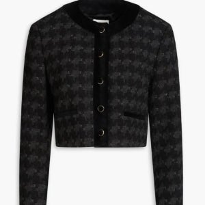 산드로 Cropped cotton 트위드자켓