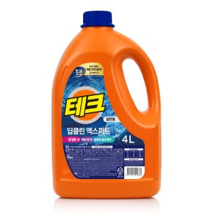 LG생활건강 테크 딥클린 엑스퍼트 액체세제 일반용 4L 대용량