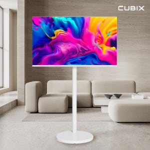무빙큐빅스 삼탠바이미 화이트에디션 109cm(43인치) QLED 4K UHD 스마트티비 X2 셋트 이동식 TV 삼텐 중소바이미