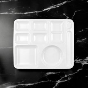 미색 멜라민 6찬 식판 8호 단체급식 구내식당 급식 다용도 뷔페 한식 DS-7-022