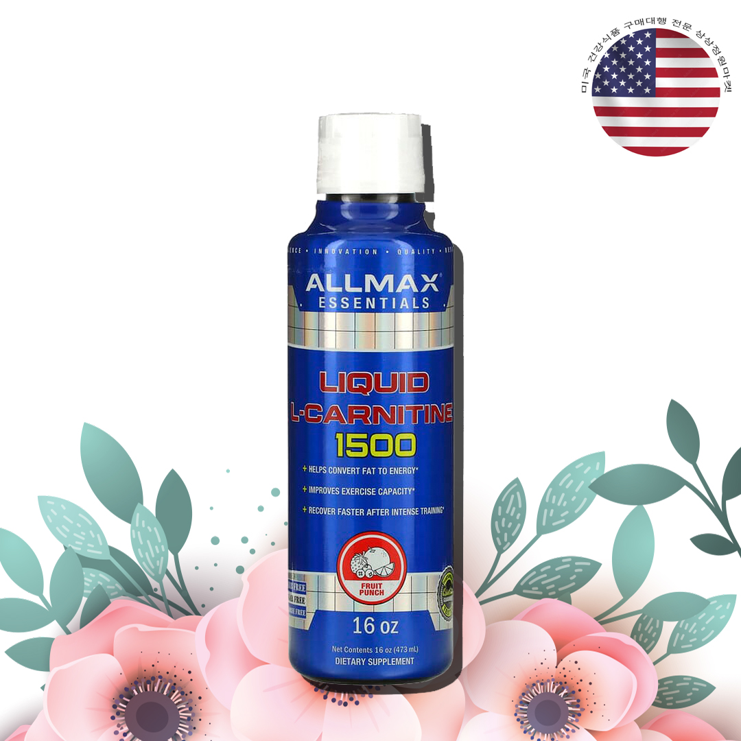<b>올맥스</b> 카르니틴 액상 1500mg 32회분 과일펀치맛 <b>비타민 B1</b> B12 B5
