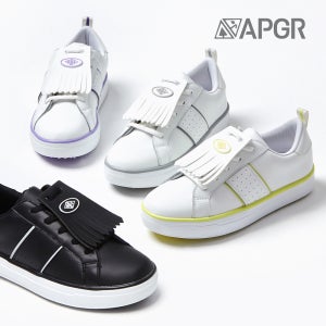 [APGR] 천연가죽 여성 테슬 골프화 스크린 필드용 스파이크리스 파크볼화 테슬알파 T2