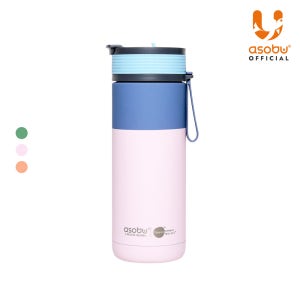 아소부 스테인레스 보온보냉 빨대 세라믹 텀블러 아스펜 600ml, 파스텔핑크